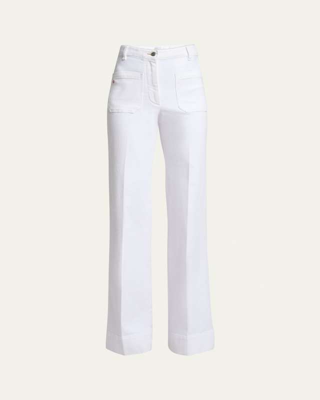 Alina Wide Leg Regular Jeans, White
